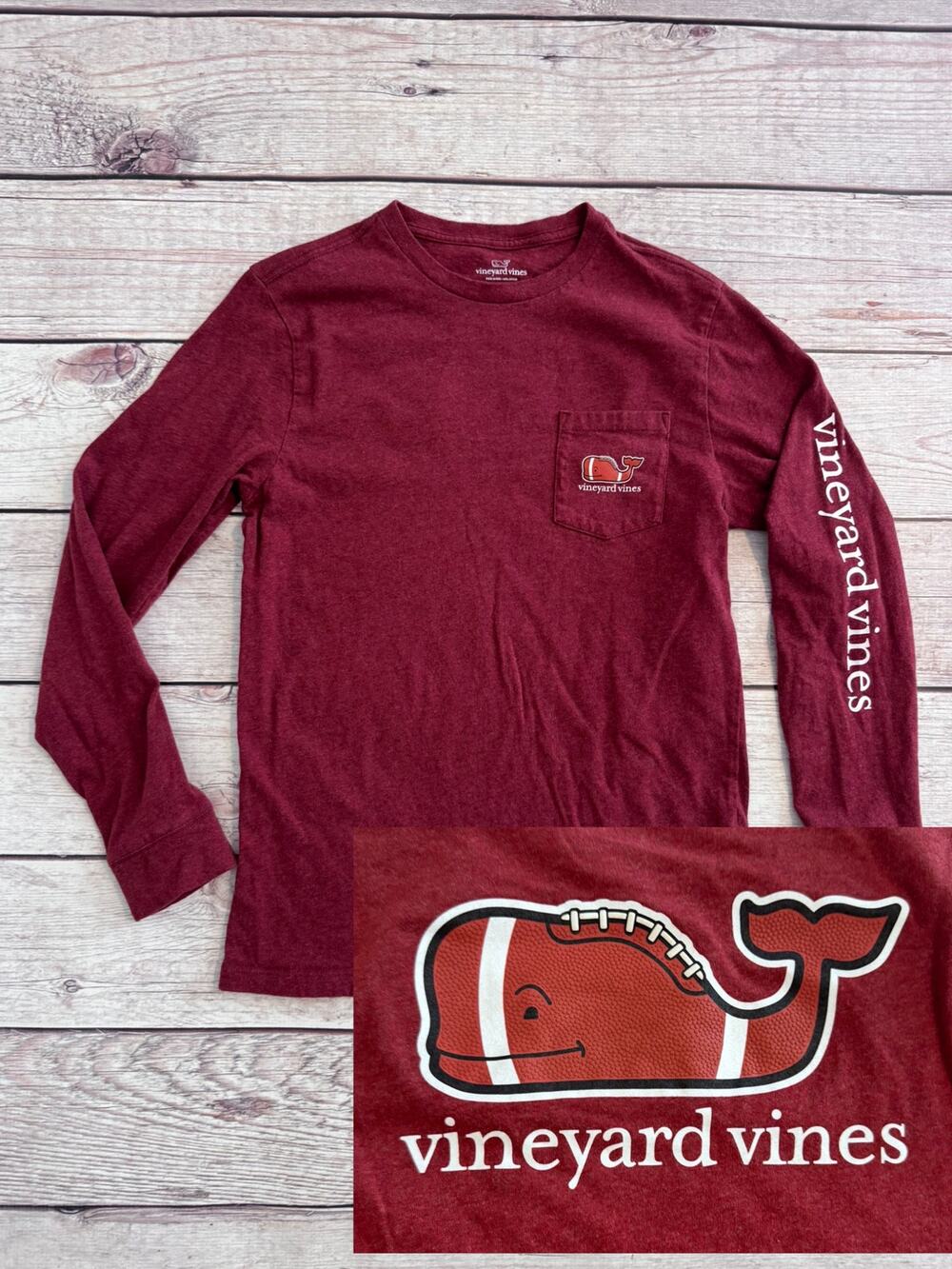 Vineyard Vines Football Long Sleeve Shirt